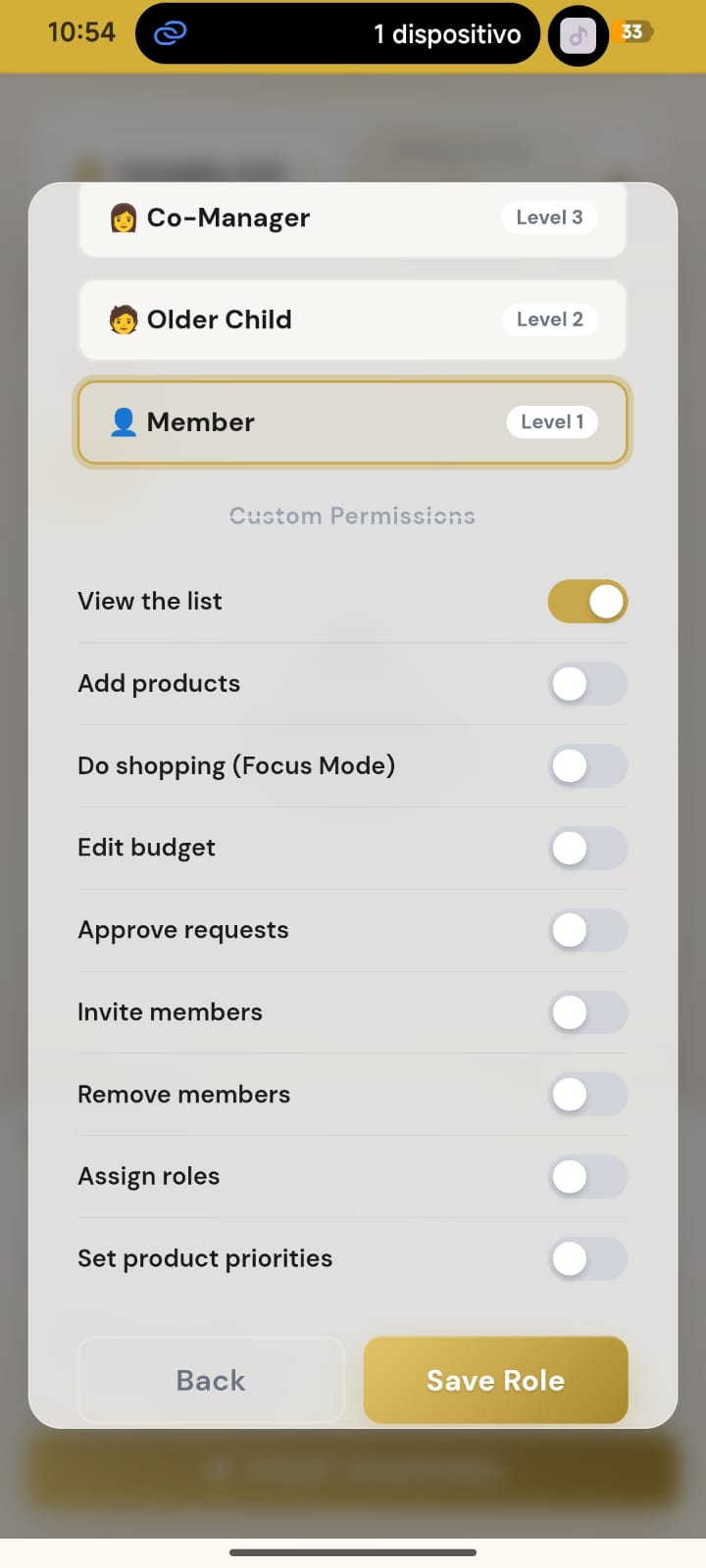 Gestione ruoli e permessi membri in AsilFamily